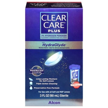 Clear Care Plus Cleaning & Disinfecting Solution, with Hydraglyde, 3% Hydrogen Peroxide