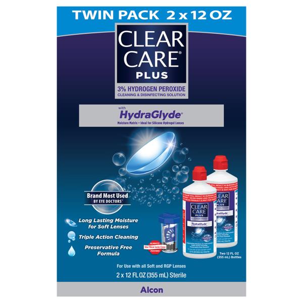 Clear Care Plus Cleaning & Disinfecting Solution with HydraGlyde