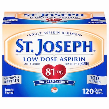 St. Joseph St. Joseph Aspirin, Low Dose, 81 mg, Coated Tablets