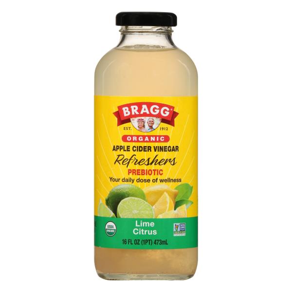 Bragg Refreshers Apple Cider Vinegar, Organic, Lime Citrus, Prebiotic Publix Super Markets