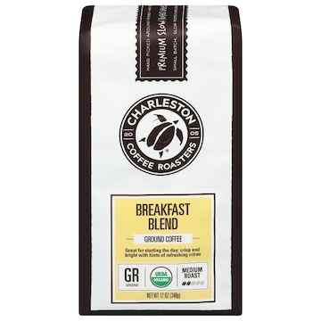 Charleston Coffee Roasters Coffee, Ground, Medium Roast, Breakfast Blend