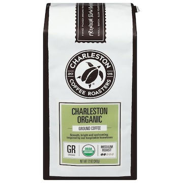 Charleston Coffee Roasters Coffee, Organic, Ground, Medium Roast, Charleston