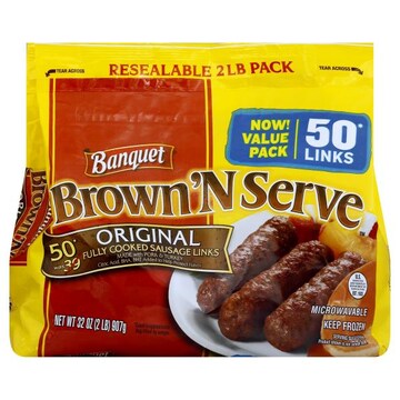 Banquet Brown 'N Serve Sausage Links, Original