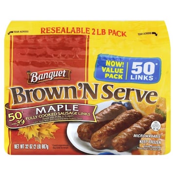 Banquet Brown 'N Serve Sausage Links, Vermont Maple