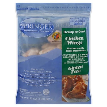 Springer Mountain Farms Chicken Wings, Gluten Free, Ready to Cook