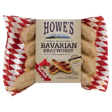 Howes Bratwurst, Bavarian, Hot Chili
