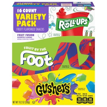 General Mills Fruit Fusion Assorted Flavors Fruit Flavored Snacks Variety Pack
