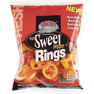 Pero Family Farms Pepper Rings, Mini, Sweet