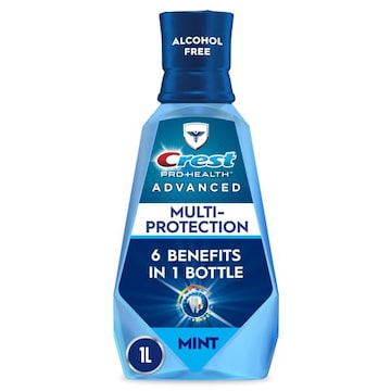 Crest Pro Health Advanced Multi-Protection Moutwash, Alcohol Free, Anticavity with Fluoride, Fresh Mint - 33.8 fl oz