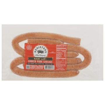 Registers Meat Company Pork Sausage, Smoked, Baby Link