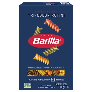 Barilla Tri-Color Rotini - Non-GMO Pasta Made with Durum Wheat Semolina & Kosher Certified Pasta