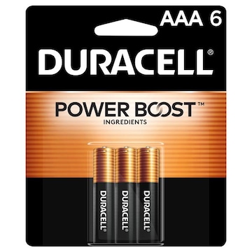 Duracell Power Boost Coppertop AAA Alkaline Batteries, 6/Pack