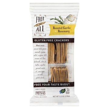 Free for All Kitchen Crackers, Gluten Free, Roasted Garlic Rosemary