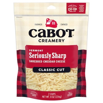 Cabot Creamery Seriously Sharp Shredded Cheddar Cheese