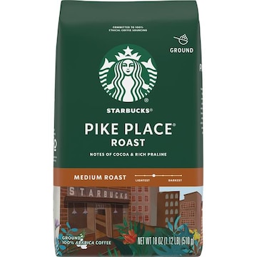 Starbucks Coffee, Ground, Medium Roast, Pike Place Roast