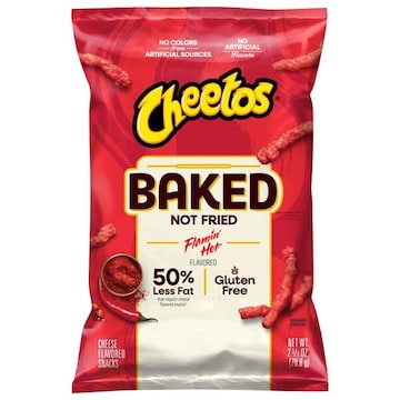 Cheetos Baked Not Fried Flamin' Hot Flavored Cheese Flavored Snacks