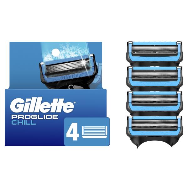 Gillette ProGlide Chill Razor Refills for Men, 4 Blade Refills Publix