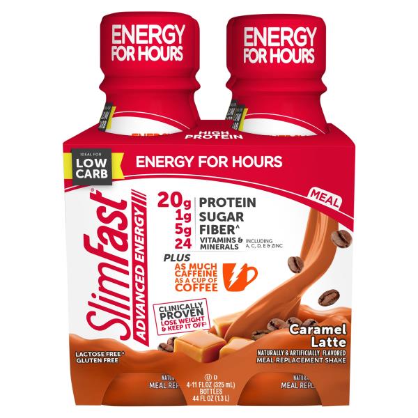 SlimFast Advanced Energy Meal Replacement Shake, Caramel Latte Publix