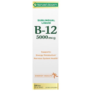 Nature's Bounty B-12, Sublingual Liquid, 5000 mcg