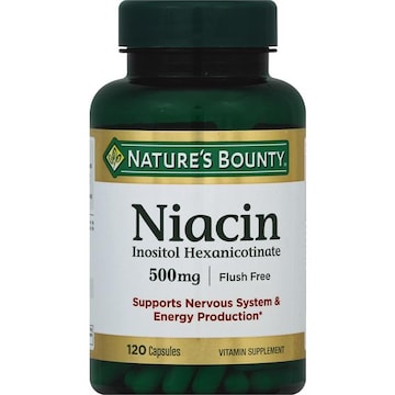 Nature's Bounty Niacin, Flush Free, 500 mg, Capsules