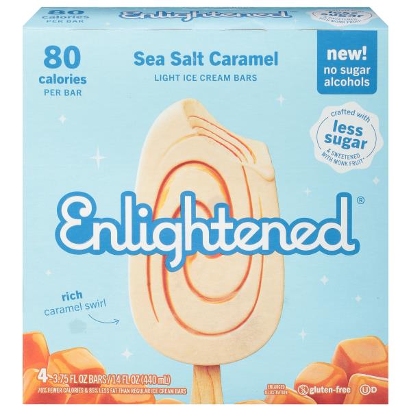 Enlightened Ice Cream Bars, Light, Sea Salt Caramel Publix Super Markets