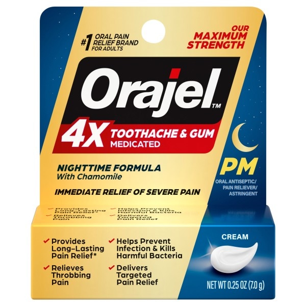 【EXジェル　15g×4個　60g】 Orajel Toothache & Gum, Instant Pain Relief, Nighttime, Formula