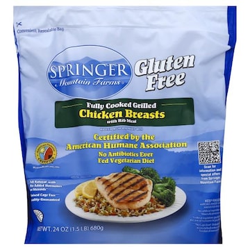 Springer Mountain Farms Chicken Breast, Fully Cooked Grilled
