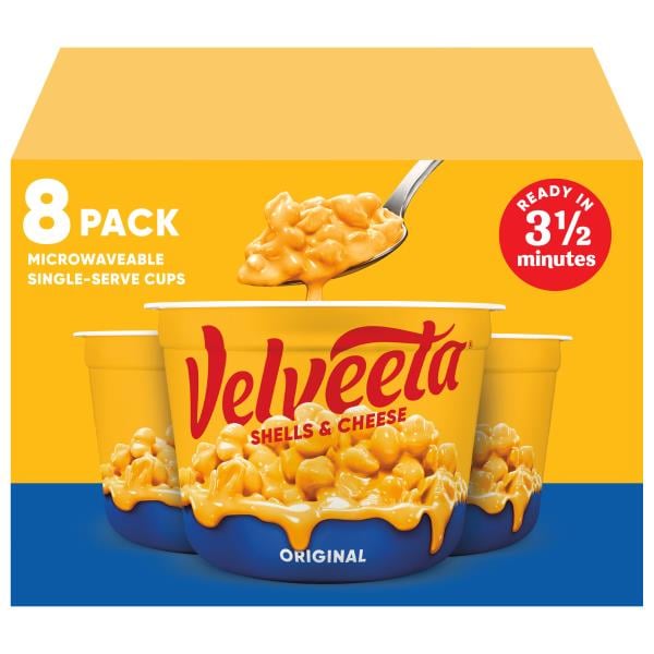 Velveeta Shells & Cheese Original Microwavable Shell Pasta & Cheese ...