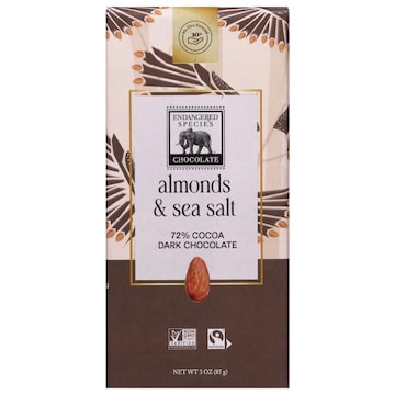 Endangered Species 72% Cocoa Almonds & Sea Salt Dark Chocolate