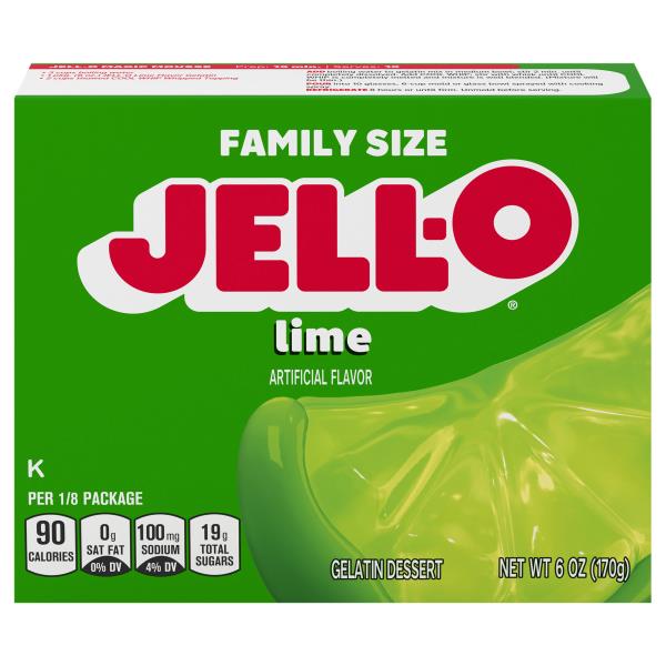 Jell-O Gelatin Dessert, Lime, Family Size | Publix Super Markets