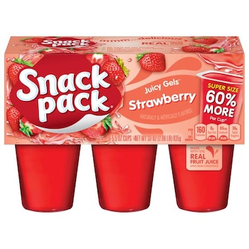Snack Pack Juicy Gels, Strawberry, Super Size
