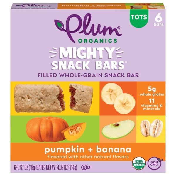 Plum Organics® Mighty Snack Bars® Plum Organics® Mighty Snack Bars® Pumpkin Banana .67oz Bars/6