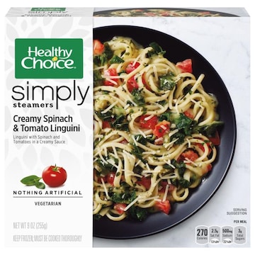 Healthy Choice Simply Steamers Creamy Spinach & Tomato Linguini