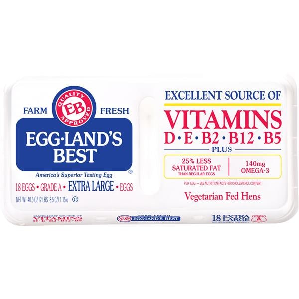 Eggland's Best Classic Extra Large White Eggs, 18 count | Publix