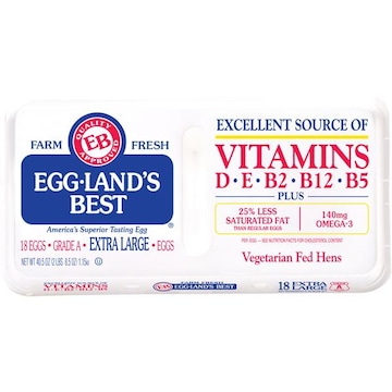 Eggland's Best Classic Extra Large White Eggs, 18 count