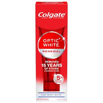 Colgate Optic White Toothpaste, Fluoride, Anticavity, Renewal