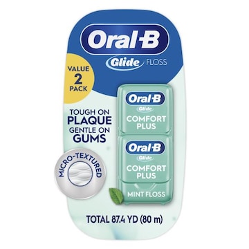 Oral-B Glide Floss, Mint, Comfort Plus, Value 2 Pack