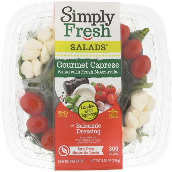 Simply Fresh Salads Salad with Fresh Mozzarella, Gourmet Caprese