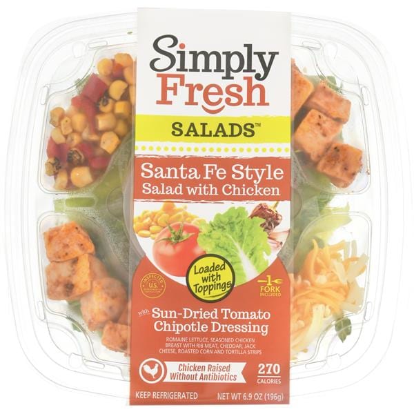 Simply Fresh Salad Bowl Kit - Southwestern Style Shaker with Chicken, 6.7  oz - City Market