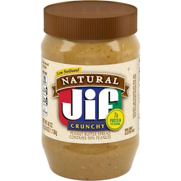 JIF atural Crunchy Peanut Butter Spread – Contains 90% Peanuts