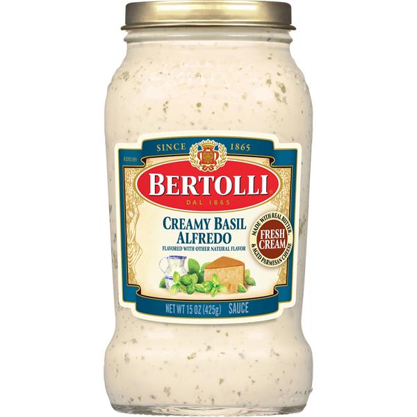 Bertolli Creamy Basil Alfredo Sauce with Aged Parmesan Cheese