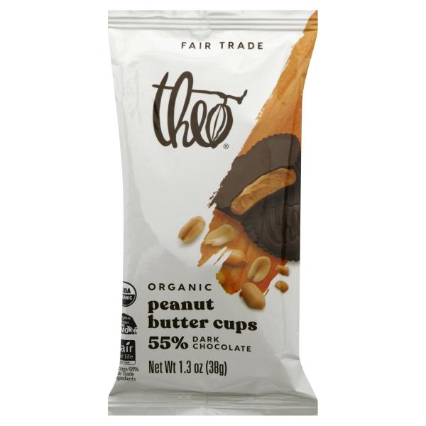 Theo Peanut Butter Cups, Organic, 55 Dark Chocolate Publix Super Markets