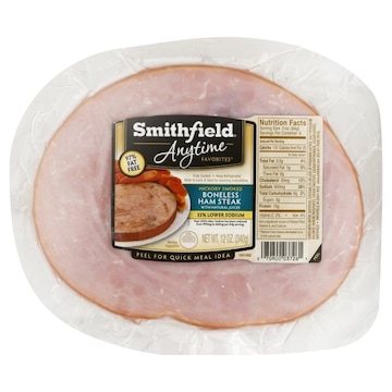 Smithfield Anytime Favorites Ham Steak, Boneless, Hickory Smoked