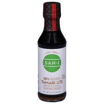 San-J Brewed Soy Sauce, Tamari Lite, 50% Less Sodium