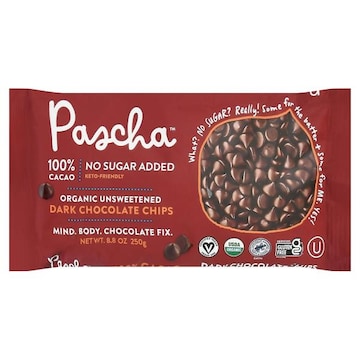 Pascha Dark Chocolate Chips, Organic, Unsweetened