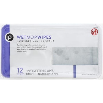 Publix Mop Wipes, Wet, Lavender Vanilla Scent