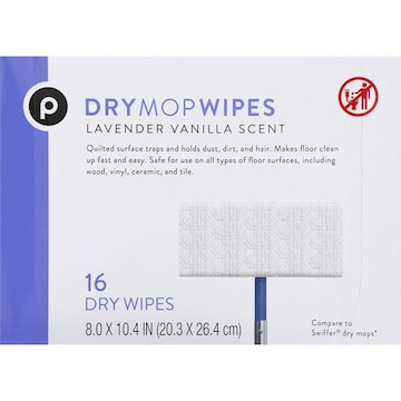 Publix Mop Wipes, Dry, Lavender Vanilla Scent