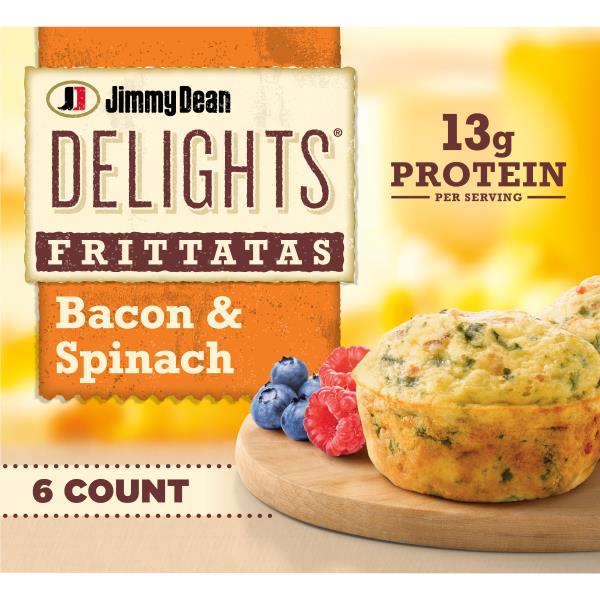 JIMMY DEAN Delights Frittatas with Bacon & Spinach, Frozen