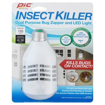 Pic Insect Killer, Dual Purpose, Bug Zapper and LED Light