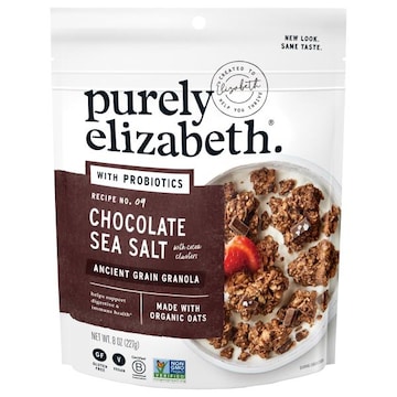 Purely Elizabeth Ancient Grain Granola, with Probiotics, Recipe No. 09, Chocolate Sea Salt